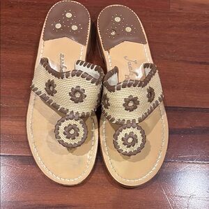 Jack Rogers Women's Brown and Tan Sandals